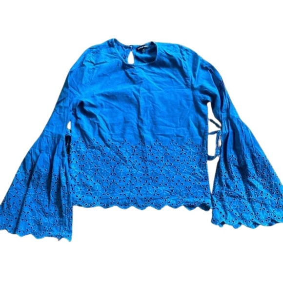 Denim Hippie Crop Top - Picture 1 of 9